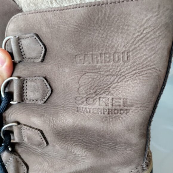 SOREL | Size 11 Brown Caribou Waterproof Leather Winter Snow Boots Workwear - Picture 8 of 10